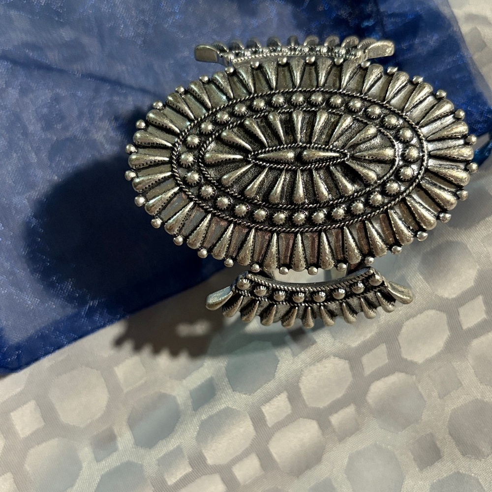 Lucky Brand Silver Statement Cuff Bracelet - image 3